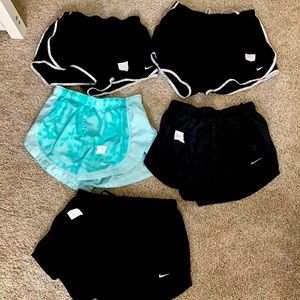 5 pairs of Nike shorts 2 women’s small 3 kids XL